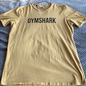 Gold Gymshark bold statement tee shirt